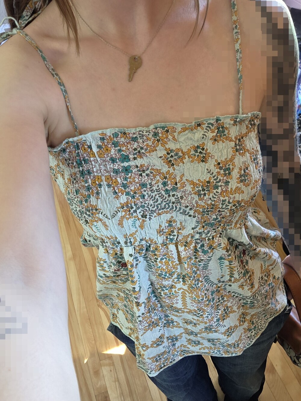 Old Navy floral glitter babydoll top